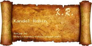 Kandel Robin névjegykártya